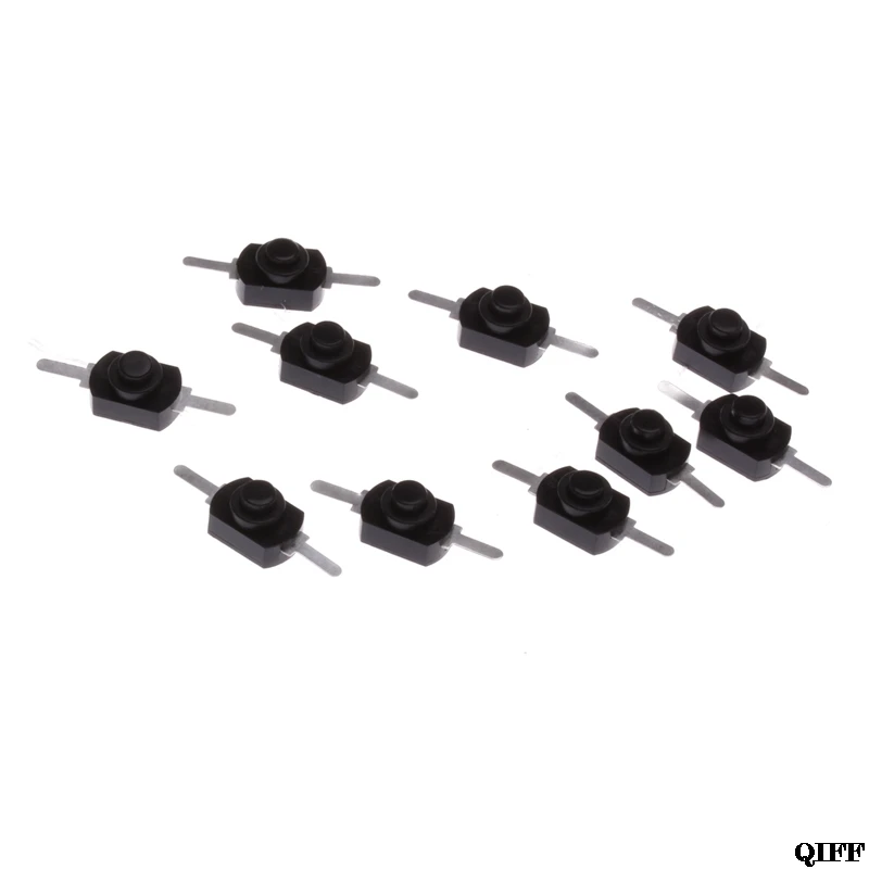 

10X 1A 30V DC 250V Black Latching On Off Mini Torch Push Button Switch New Mar28