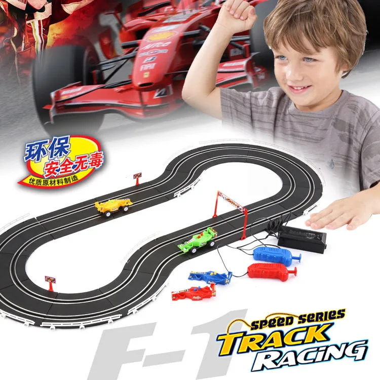 

Speed Electric Double Race Track Car Hand Crank 8-shaped Equation Racing Boy Puzzle Car Toy Diecast Set 589-39A