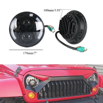 

7'' Round Led Headlight W/Y DRL Led Headlamp Driving Light For Land Rover 90/110 Defender 200 300 Tdi