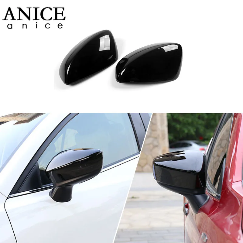 

2PC Chrome carbon fibe color ABS Rearview Mirror Cover Trim fit For MAZDA3 AXELA m3 2014-2016