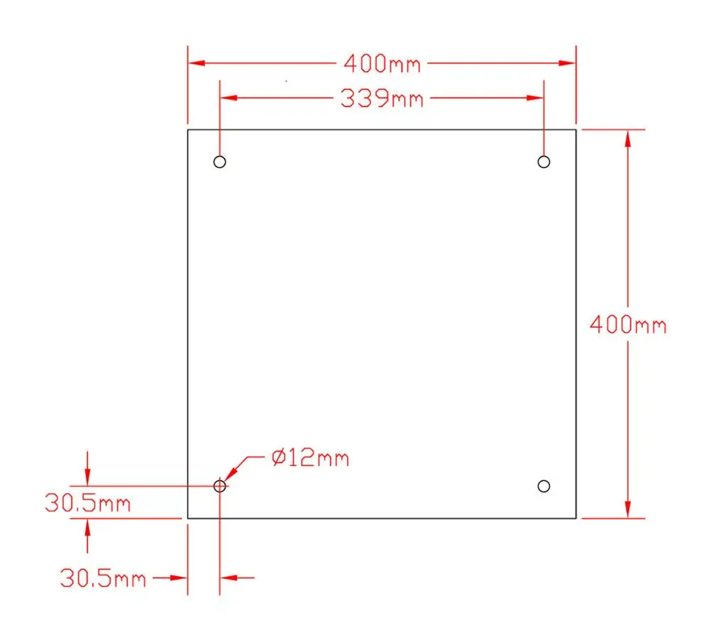 Funssor 120/220 V 1000 W Силиконовый обогреватель кровать с подогревом 400x400mm для Creality CR-10 S4 3D-принтеры силиконовые нагреватель Pad кровать с отверстиями