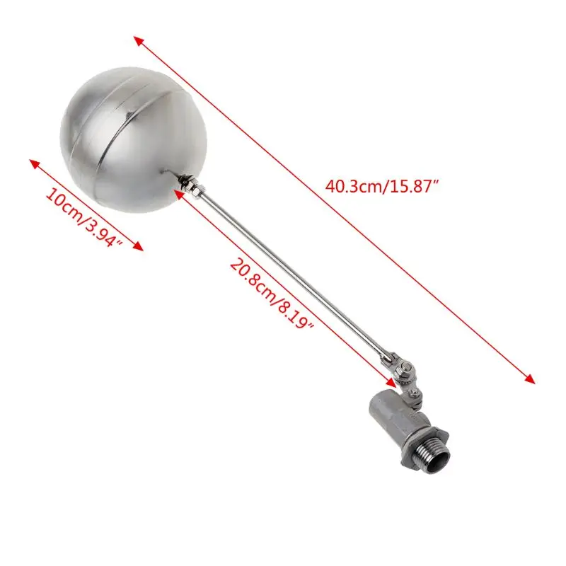 1 шт. DN15 наружная резьба резервуар для воды шар из нержавеющей стали контроль потока Поплавковый датчик клапан