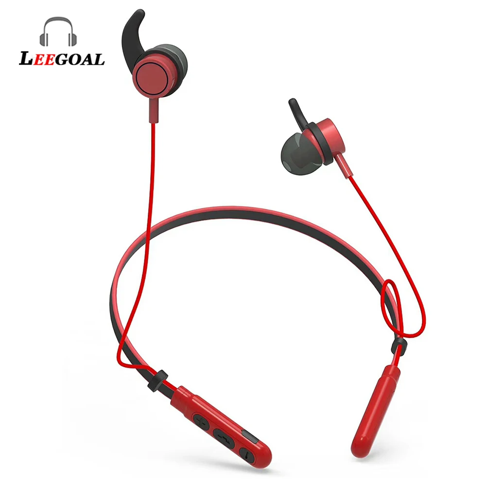 

Neckband Sport Headphone earbuds stereo auriculares Bluetooth Earphone Built-in Mic Wireless Lightweight with Black Red Silver