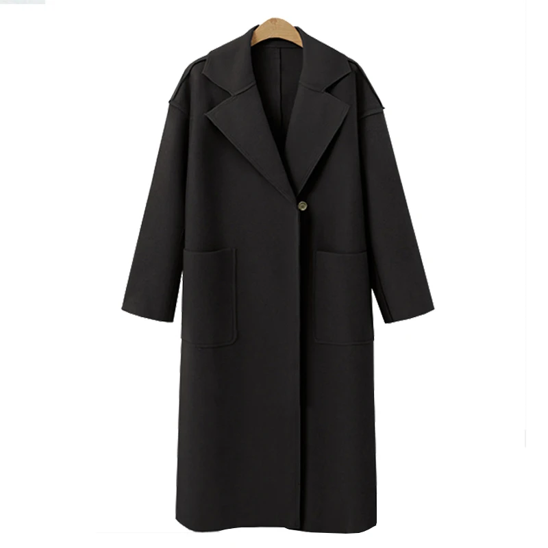 FLULU Autumn Winter Suit Blazer Women 2018 Casual Formal Wool Coat Elegant Work Office Lady Long Sleeve Blazer Mujer Outerwear