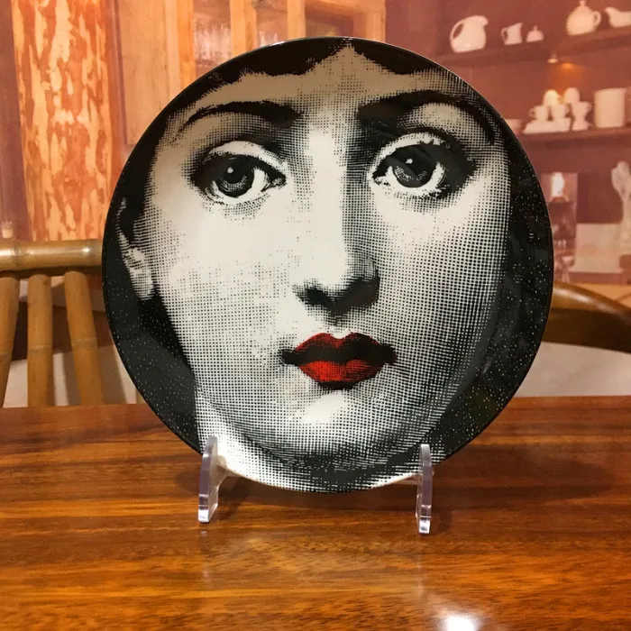 Винтаж rosenthal Piero fornasetti принты в пластины наволочка для подушки, накидка художественная тарелка Wall art спальня для дома, кафе, тонкая работа; модный Декор - Цвет: 11