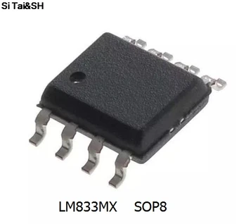

10pcs/lot LM833M LM833MX SOP8 LM833 original authentic