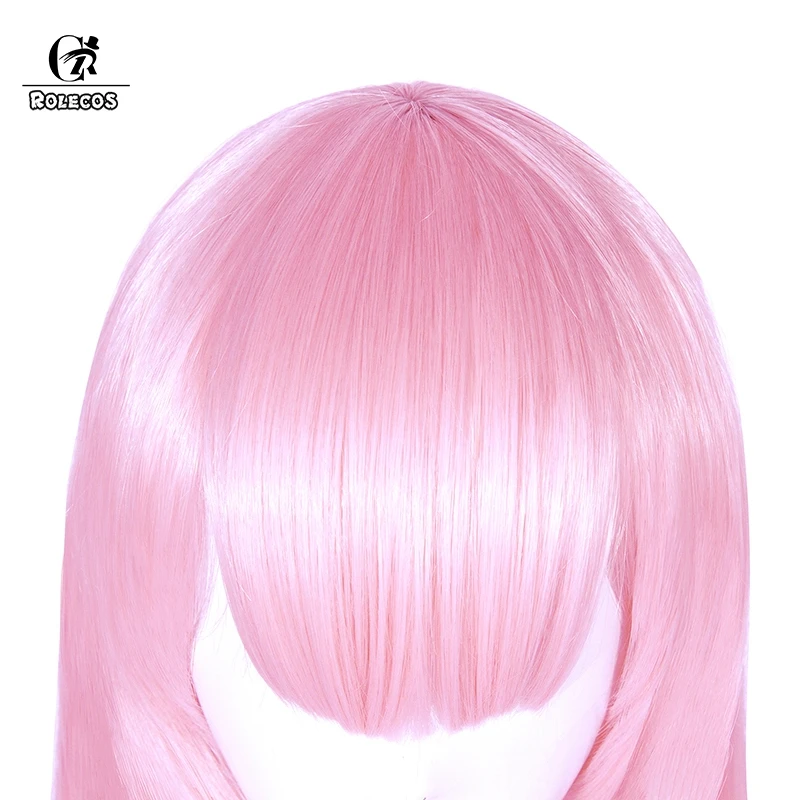 ROLECOS DARLING in the FRANXX Косплей головные уборы 02 косплей синтетические волосы Zero Two 100 см Розовые Длинные Синтетические волосы для женщин