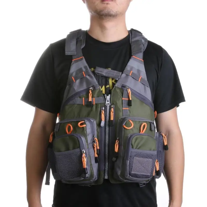 

Outdoor Fishing Vest Waterproof Multi-functional Swimming Life Saving Vest Waistcoat Utility Survival Life Safety Vest