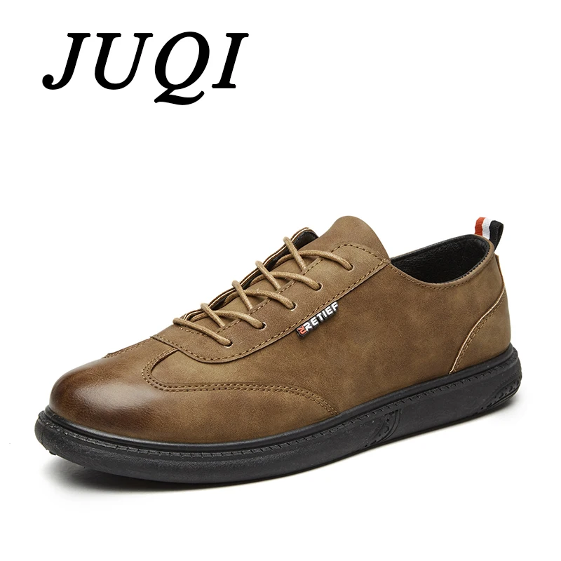 

Newest Fashion Mens Brogue Shoes Formal Casual Shoes Spring Autumn Lace Up PU Leather Men's Flats Leisure Sneaker