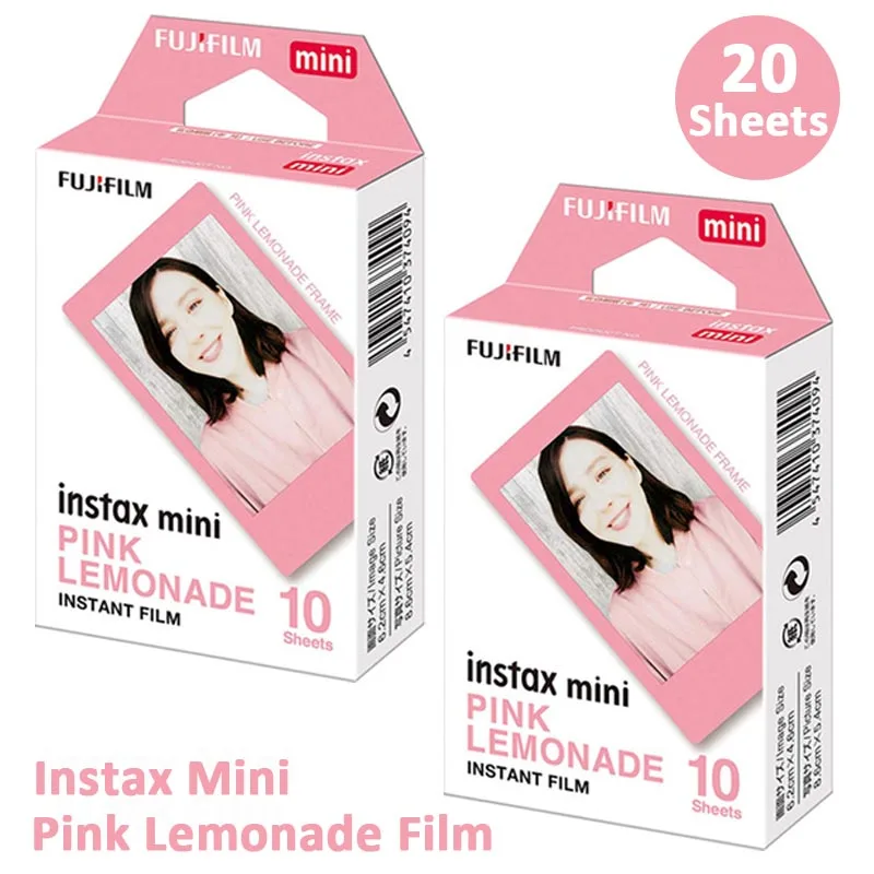 Пленка Fujifilm Instax Mini на выбор фоторамка 10-100 лист фотобумага для камеры Instax Mini 9 Mini 8 Instant Mini 70 90 - Цвет: 20 Sheets Pink