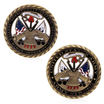 

US Army Core Values Gold Plated Commemorative Challenge Coin Collection Art Gift