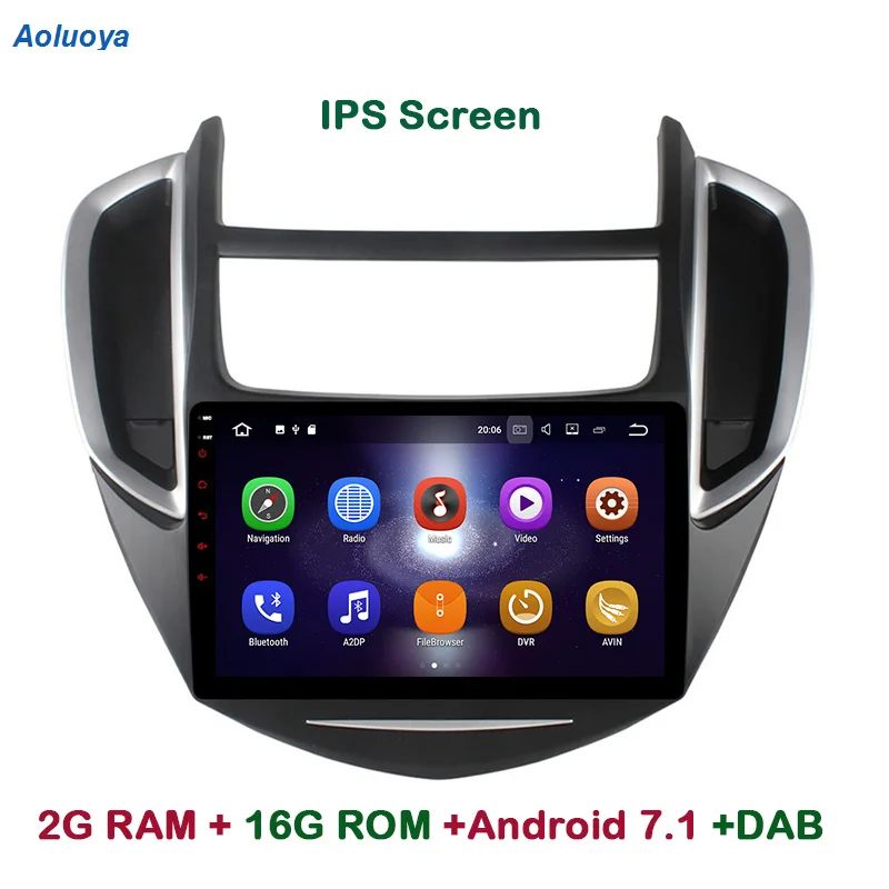 

Aoluoya 9" IPS 2GB RAM Quad Core Android 7.1 CAR DVD GPS Navigation Player For Chevrolet Trax 2014 2015 2016 Radio head unit 3G