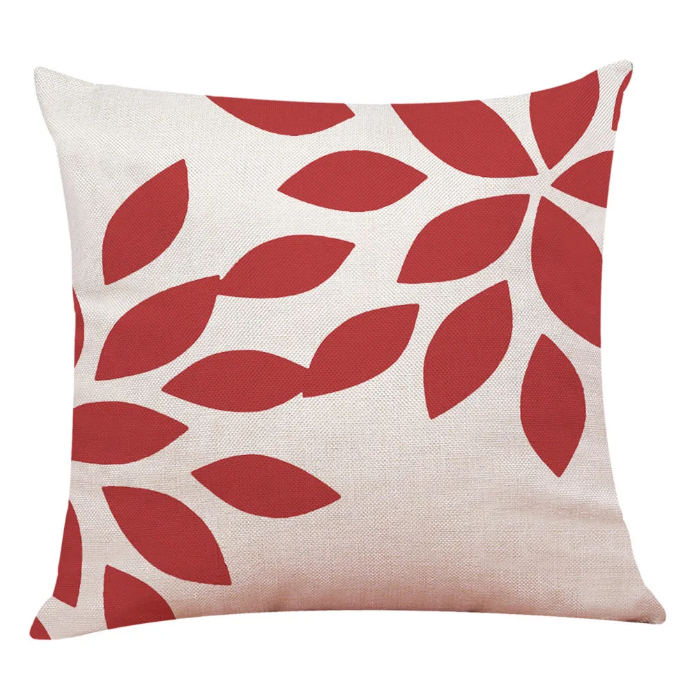 

Gajjar Red Geometric Lattice Pillow Cushion Cover Pillow Case Home Decorative Pillow Thick Linen Pillowcase Sofa Cushion 402Z