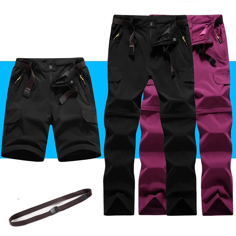 LoClimb senderismo acampar al aire libre para hombres mujeres verano extraíble rápido seco deportes Trekking Pantalones cortos, AM224 LoClimb senderismo acampar al aire libre para hombres mujeres verano extraíble rápido seco deportes Trekking Pantalones cortos, AM224