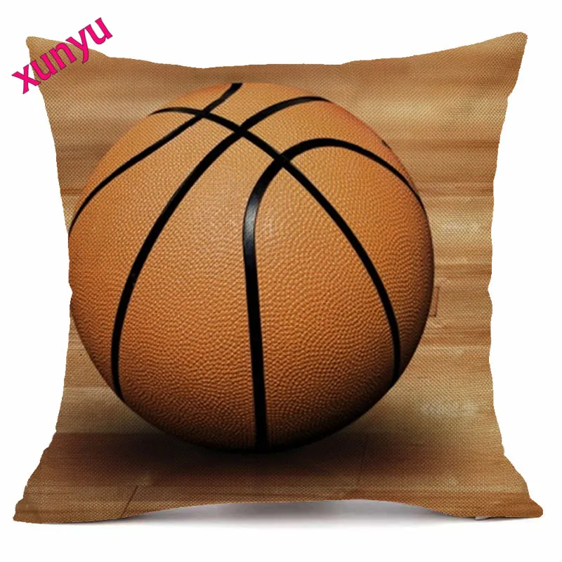 Баскетбольная наволочка XUNYU, забавный чехол для подушки, декоративная наволочка для дивана, автомобиля KQ27, 45x45 см