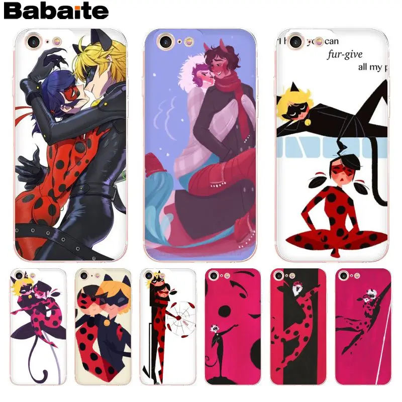

Babaite Ladybug Tales of Ladybug Cat Noir phone case for iPhone 8 7 6 6S Plus X XS max 10 5 5S SE XR