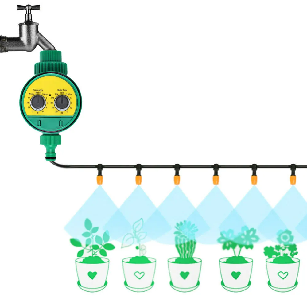 1pc 25m Micro Drip Irrigation System Plant Automatic Spray Greenhouse Watering Kits Garden Hose Adjustable Dripper Sprinkler