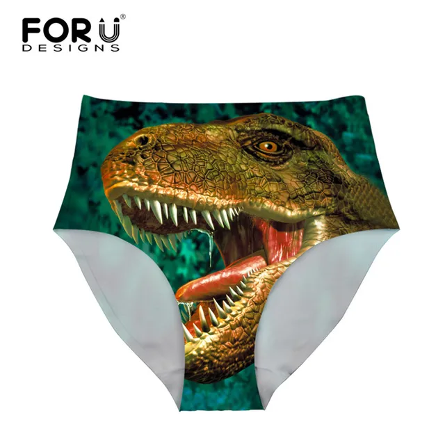 FORUDESIGNS Crazy Tiger Animal Women High Waist Panties Animal Pattern