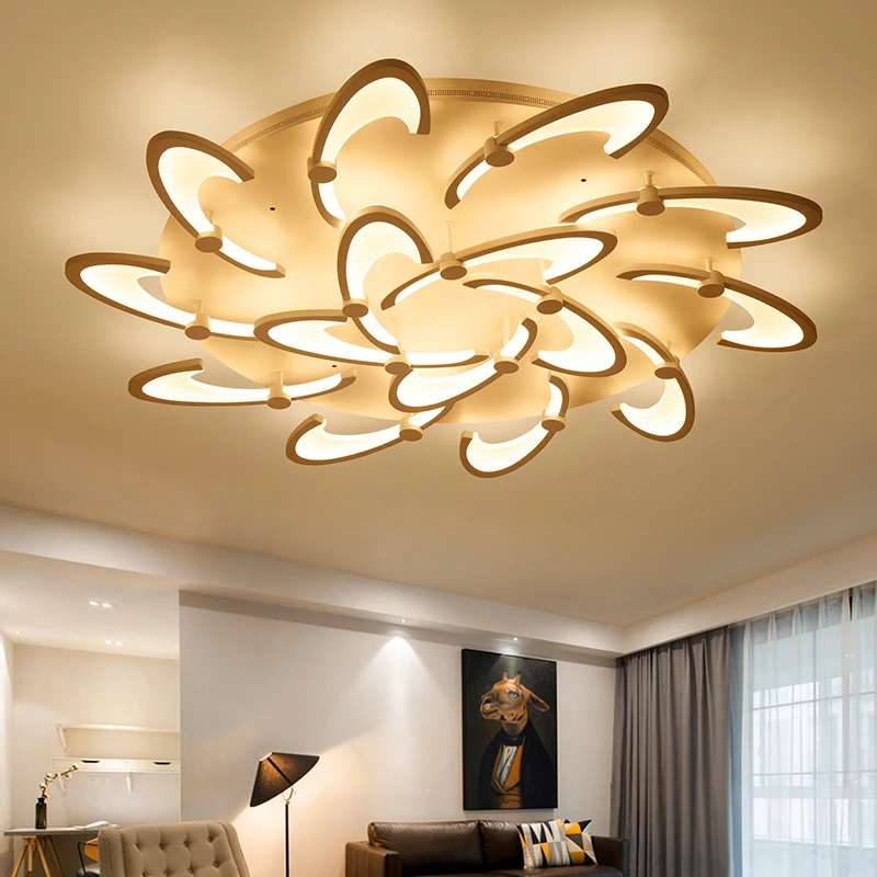 

Modern led ceiling lamp living room led ceiling light round flower warm Princess bedroom lamp creative wedding room lamp ZA826