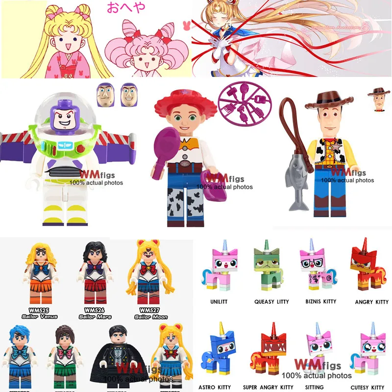 

Single Unikitty Legoings Figures Cutesy Kitty Cat Unicorn Legoings Toy Story Building Blocks Brick Gifts Girls Toys for Children