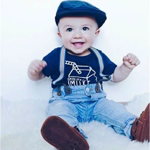 Новое поступление, Классные джинсовые комбинезоны с дырками без рукавов для маленьких мальчиков новая модная повседневная Уличная одежда для мальчиков