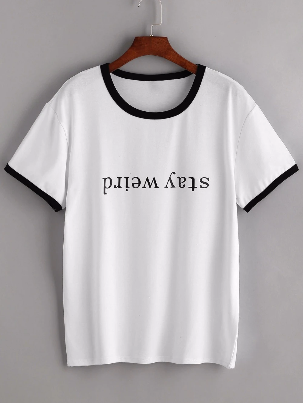 black red white graphic tee