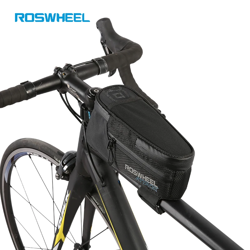 Cena ROSWHEEL torby rowerowe Bike head przednia rurka torba pełna wodoodporna nylonowa torba siodło rowerowe sakwy atak serii