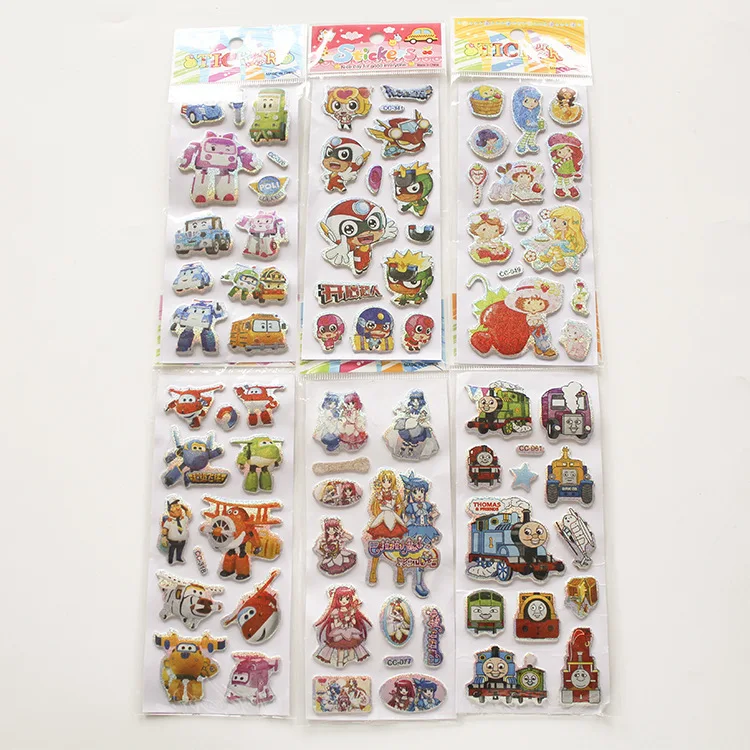 1pc Cute Pet DIY Stickers Cartoon Children Stickers Toys Emoji PVC Scrapbook Gifts For Kids