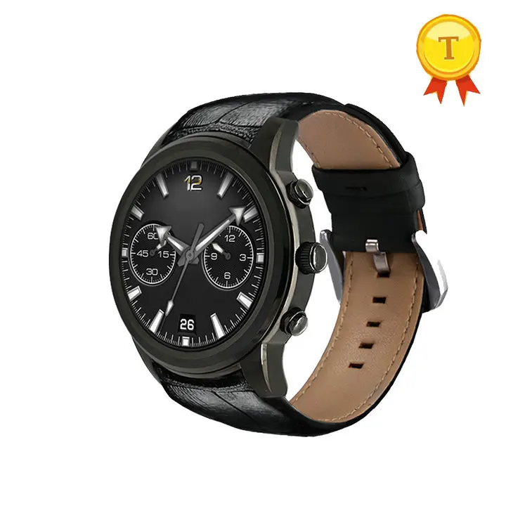 Новое обновление 3g gps postioning навигация WiFi сердечный ритм Android SmartWatch 2G ram 16G MTK Android Bluetooth умные часы - Цвет: Черный