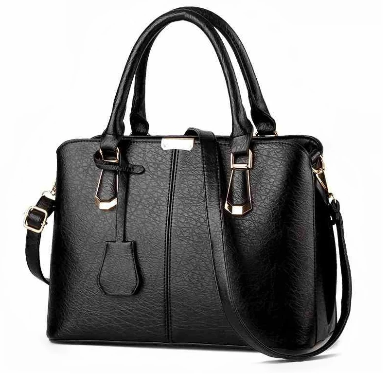المرأة حقيبة يد جلدية الأعلى مقبض حقيبة يد المرأة الصلبة السيدات النساء حقيبة كتف عارضة كبيرة قدرة اليد الشهيرة العلامة التجارية