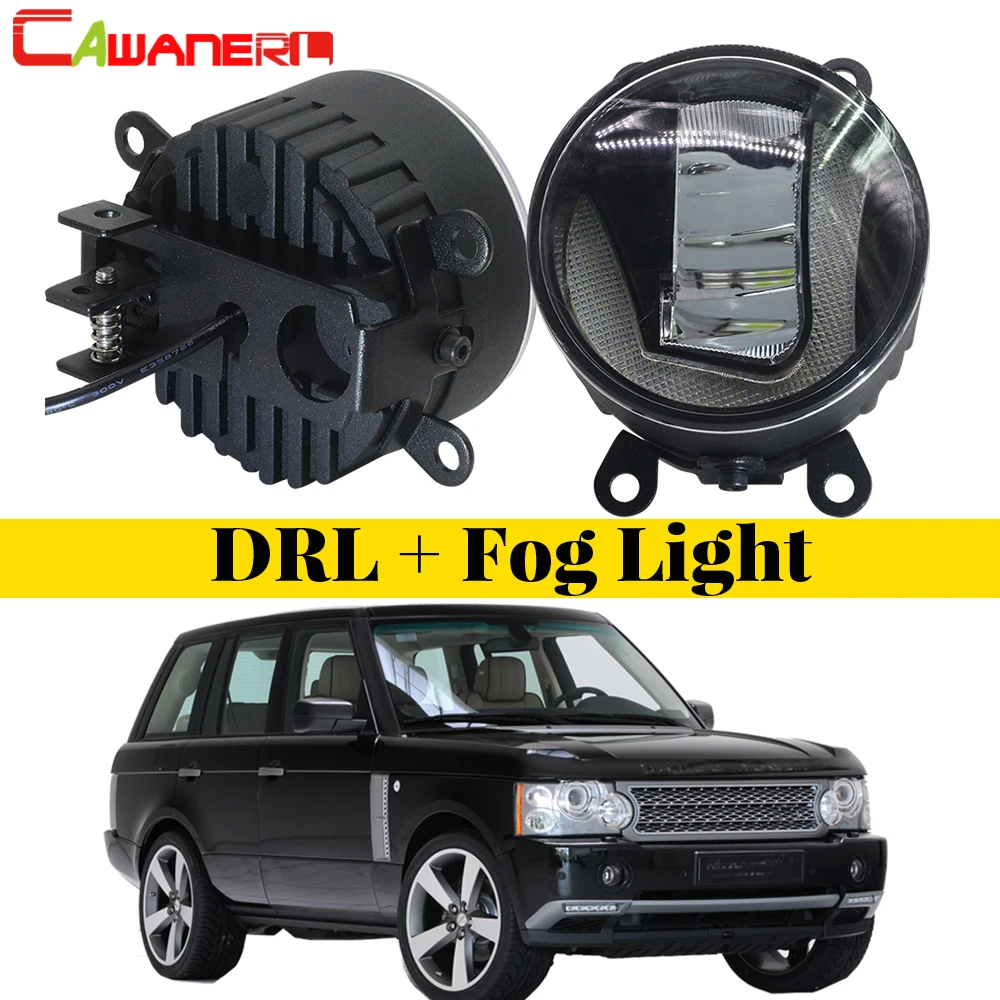Cawanerl 2 Pieces Car Styling LED Fog Light DRL Daytime Running Lamp