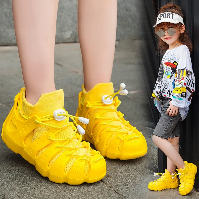 Модная детская обувь для девочек, кроссовки, дышащая повседневная обувь, модные детские кроссовки, спортивные ботинки для девушек, Нескользящие, Размер 27-37 B08