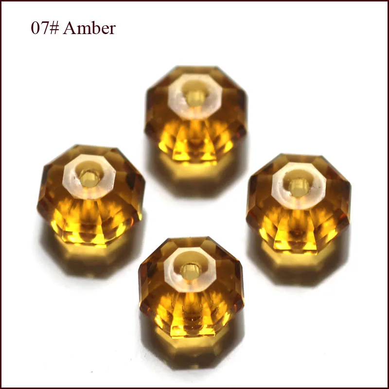 AAA 100 шт 4x6 мм новейший дизайн рондели разделительные бусины для женщин браслет Изготовление браслетов - Цвет: amber
