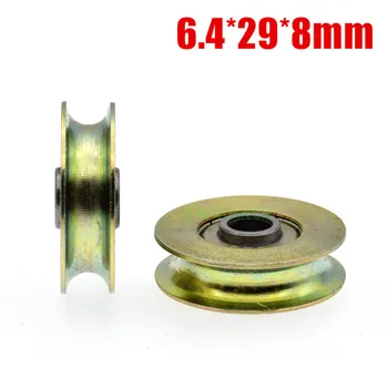 

10pcs 6.4*29*8mm metal U groove bearing pulley , wire rope guide wheel, 626zz non-standard rolling wheel/mechanical iron wheel