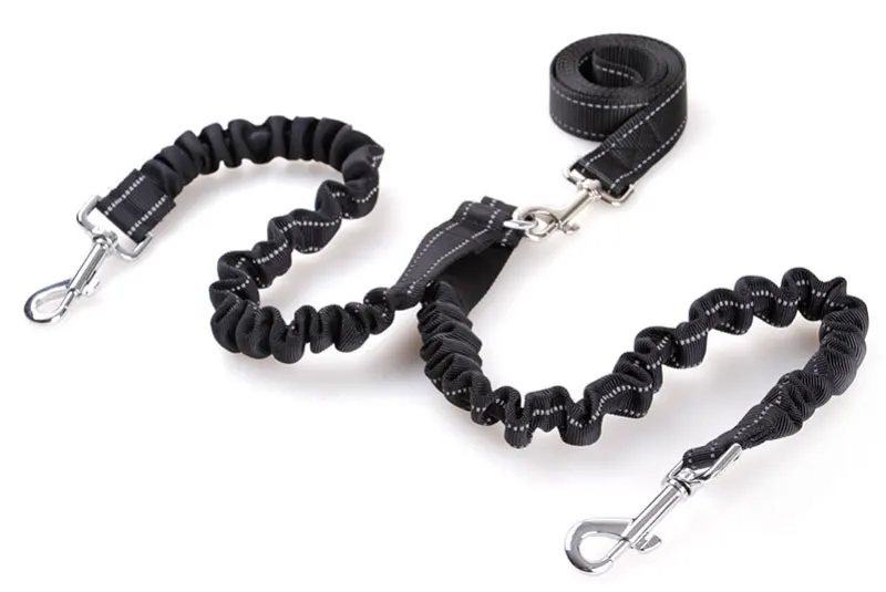 SYDZSW Dual Dog Leash No Tangle Leash Double Dog Walker with Shock Absorbing Bungee Pet Leash Splitter for Two Dogs1