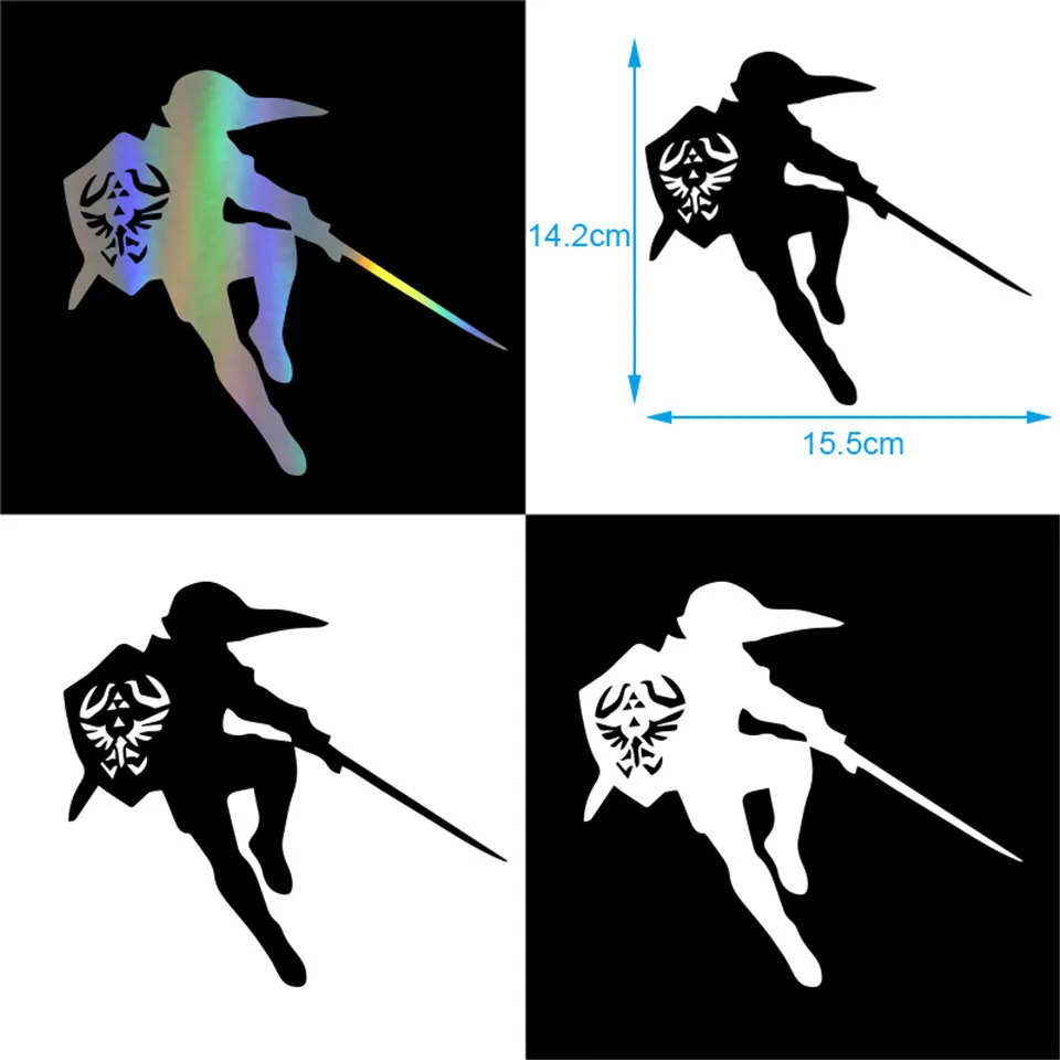 Cunymagos Zelda Sword Personality Car-Styling Stickers Decals Vinyl Decor Fashion Creative Car Wall Reflective Sticker Funny 15.5cm14 (9)