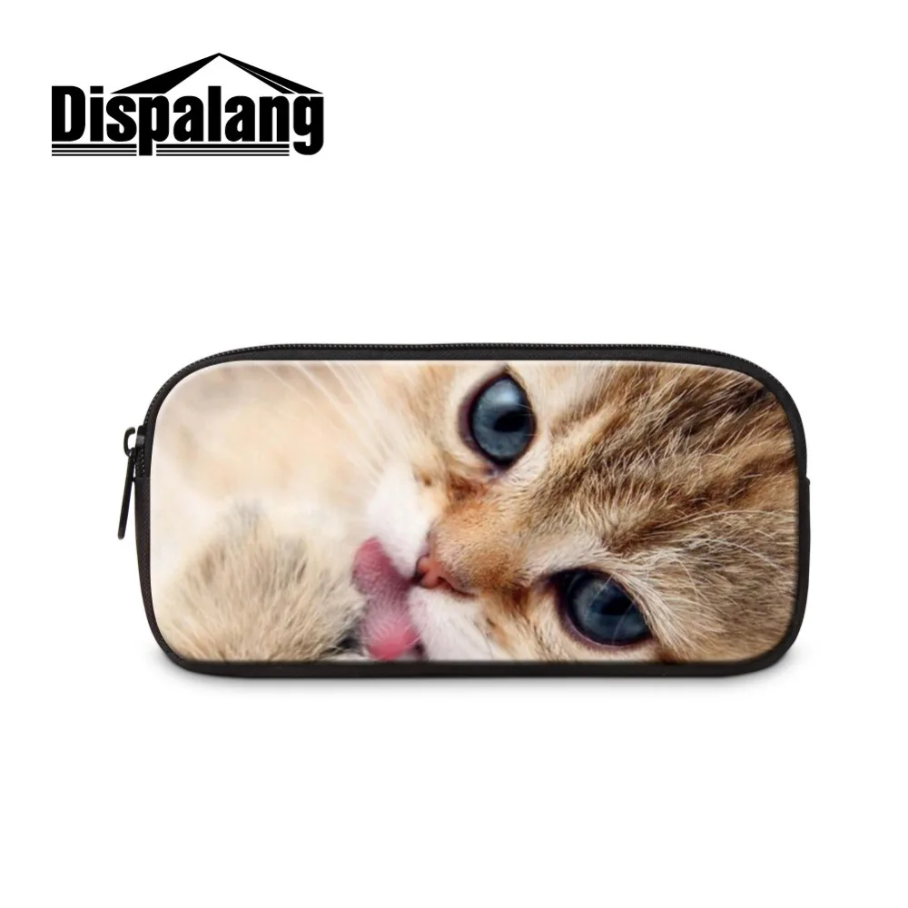 

Dispalang Animal Printed Cosmetic Cases Big Pen Bags for Girls School Cat 3D Patterns Canvas Pencil Set for Boys Cute Pen Set