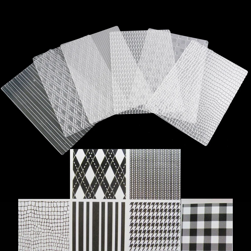 

6PCS Different Stencils Template Texture Mat Buttercream Fondant Molds For Cake Cupcake Cookies Decorating Tools