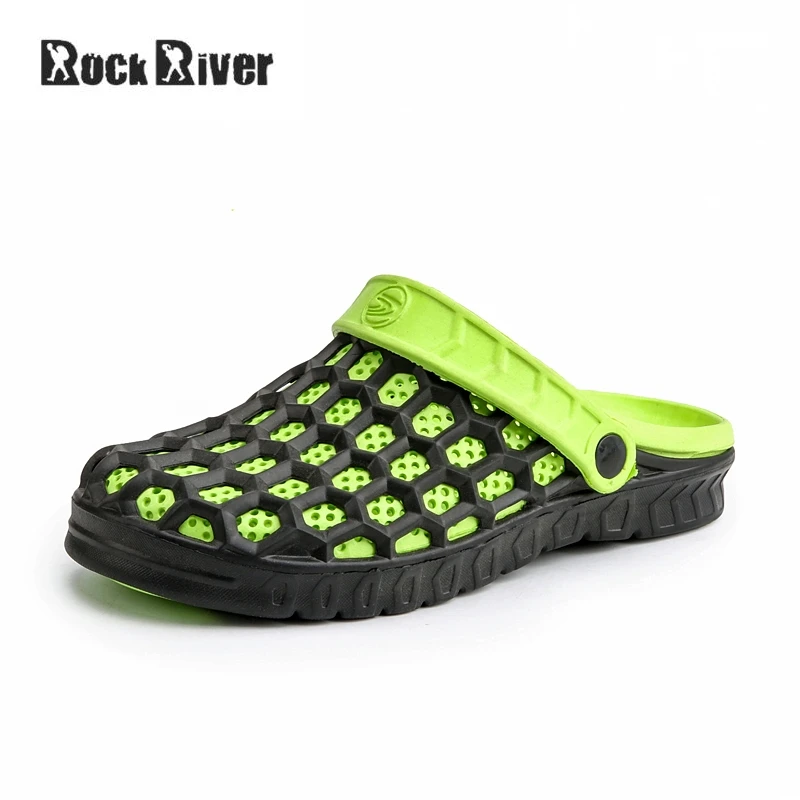 Unisex Jelly Shoes Slip-on Sandals Men Summer Outdoor Breath Mens Sandals Light Casual Slippers Croc Shoes Clogs Men