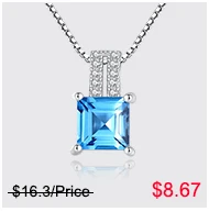 CZCITY Sky кольцо с голубым топазом Подвеска 2,3 карат овальной формы Solitaire Натуральный топаз 925 серебро цепь ожерелье для женщин