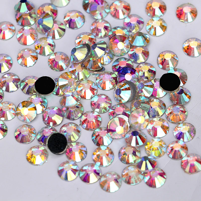 

SS4-SS40 High-Quality Crystal AB Glass DMC Hot Fix Rhinestones Flatback Hotfix Rhinestone Iron On For Clothing Decoration Y2881