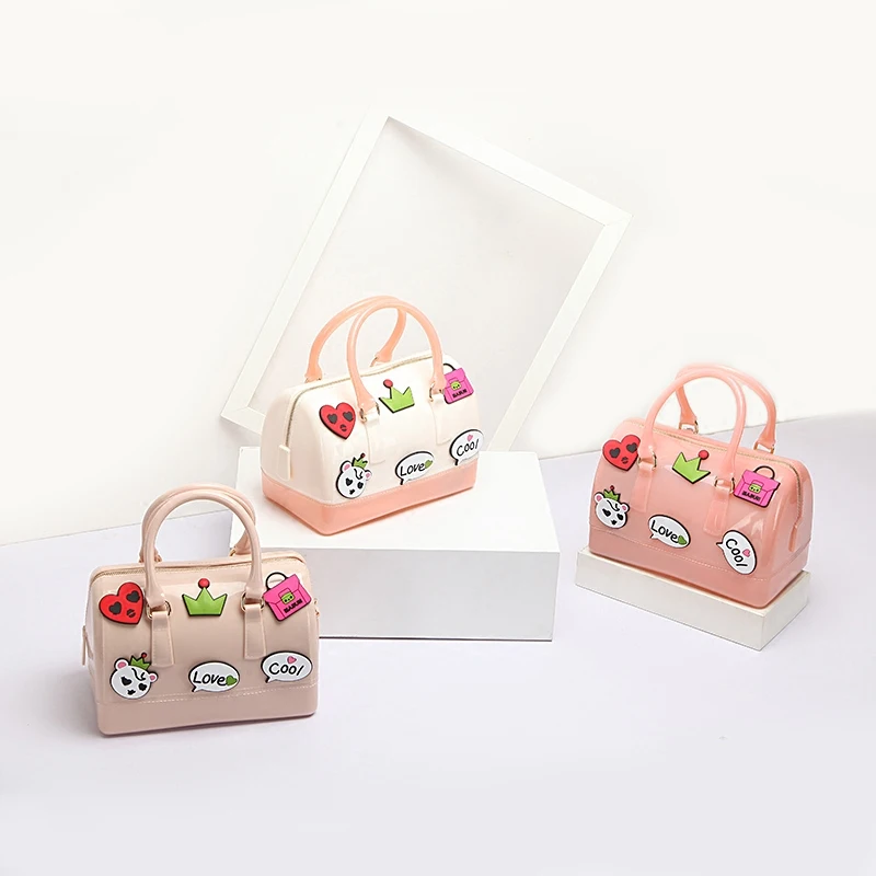 

LIXUN Sweet Cute Candy Color PVC Jelly Bags Women Handbags Casual Tote Bag Ladies Shoulder Bags Beach Bags Girls Crossbody Bolsa