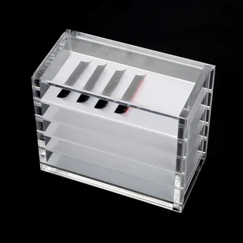 

Clear Eyelash Storage Box Makeup Organizer 5 Layers Grafting Eyelashes Pallet Holders False Eyelash Carrying Box Cosmetic Case