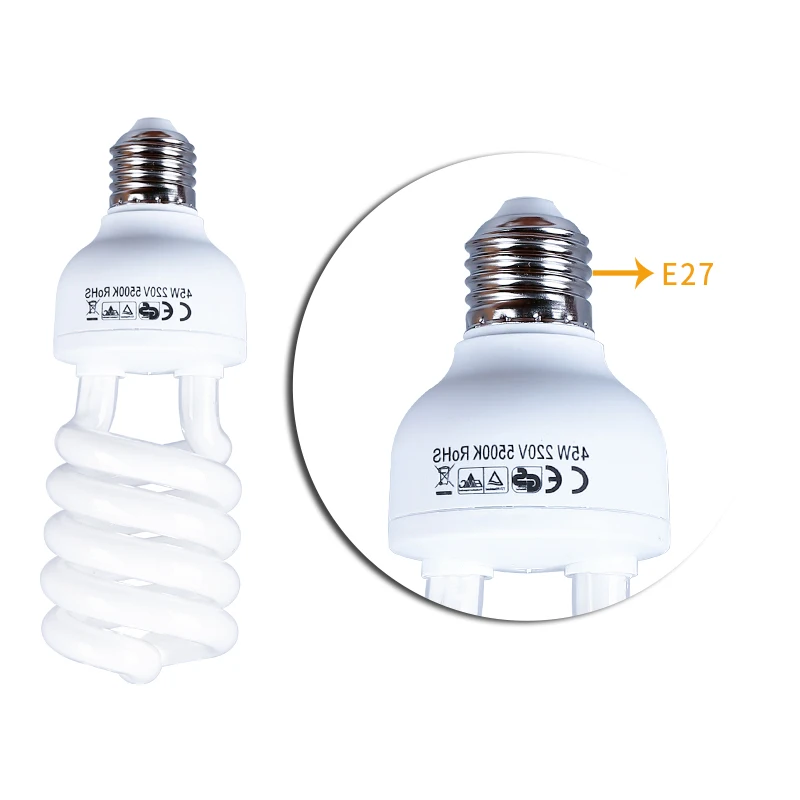  4 Pieces E27 LED Video Light 220V 5500K 45W Photo Studio Bulb Video Daylight Light Lamp Photography - 33003333831