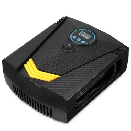 Dragonpad 12V автомобильный шиномонтажный воздушный насос с цифровым дисплеем, светодиодный светильник, принадлежности для чистки автомобиля