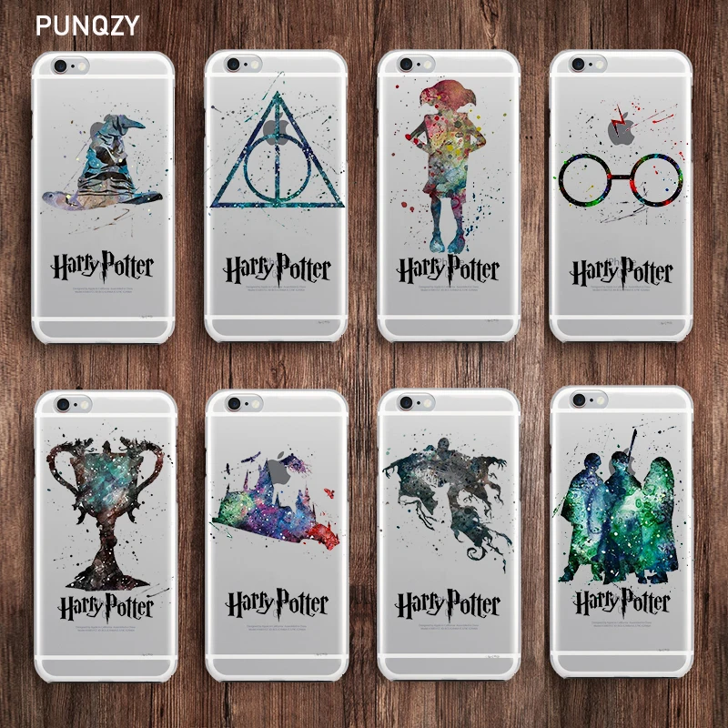 

PUNQZY Case For iPhone 7 6S 8 Plus 5 X 6 XR XS MAX Case Harry Potter And Jackson Patterned Series Cute Abstract Soft TPU Plain