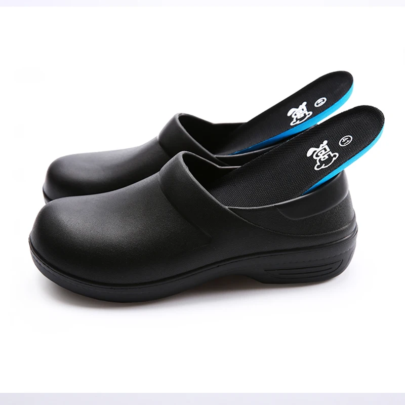 EVA zapatos de trabajo de cocina antideslizantes, Sandalias planas, impermeables, a prueba de