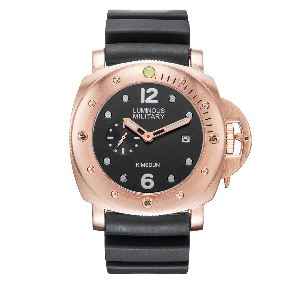 Топ бренд класса люкс KIMSDUN Модный Резиновый Ремешок кварцевые мужские часы в повседневном стиле Дата деловые мужские наручные часы Часы Montre Homme