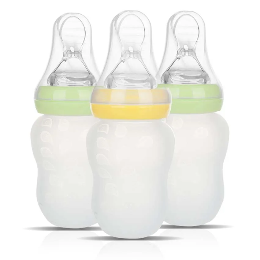 2 в 1 силиконовая детская бутылка с ложкой 180 мл|feeding bottle|milk feeding bottlesfeeding milk bottle |