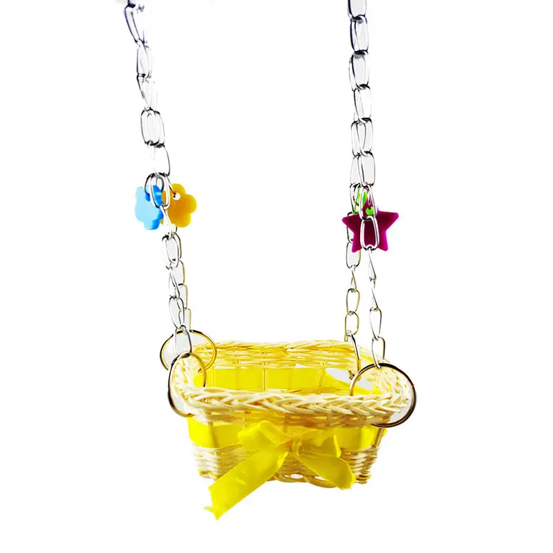 Bird Chew Toy Parrot Parakeet Budgie Cockatiel Cage Hammock Swing Toy Hanging Toy